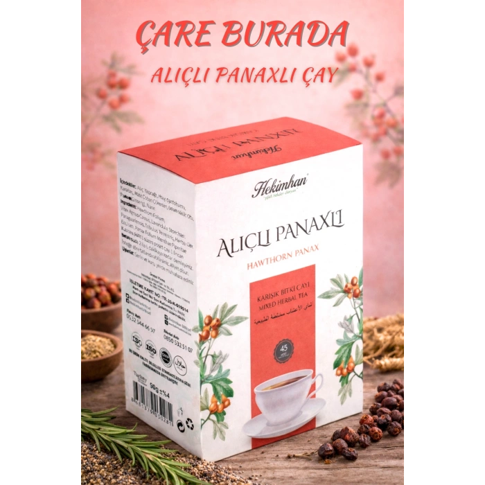 Alıçlı Panaxlı Bitkisel Çay (45li Süzen Poşet)