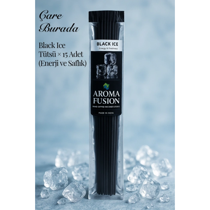 Aroma Fusion Black Ice Tütsü - Premium Tütsü × 15 Adet (Enerji & Saflık & Dinçlik)