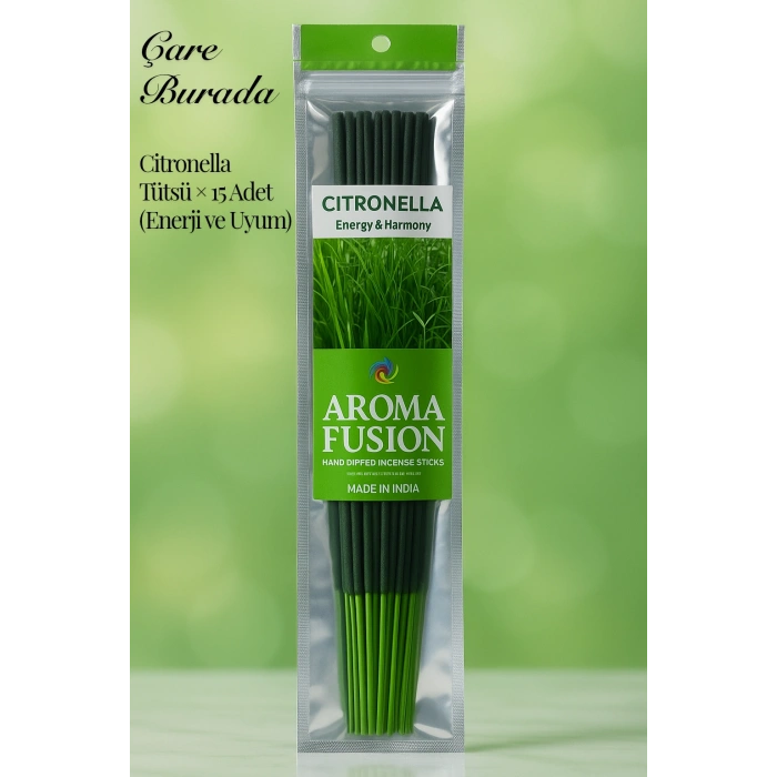 Aroma Fusion Citronella Tütsü - Premium Tütsü × 15 Adet (Sivrisinek & Kara sinek)
