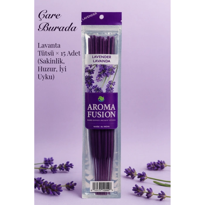 Aroma Fusion Lavanta Tütsü - Premium Tütsü × 15 Adet (Huzur, Sakinlik, İyi Uyku)