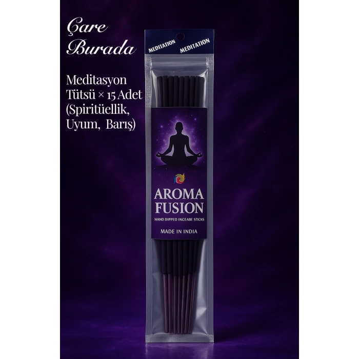 Aroma Fusion Meditasyon Tütsü - Premium Tütsü × 15 Adet (Spiritüellik & Sakinlik & Odaklanma)