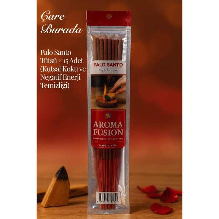 Aroma Fusion Palo Santo Tütsü - Premium Tütsü × 15 Adet (Kutsal Koku ve Negatif Enerji Temizliği)
