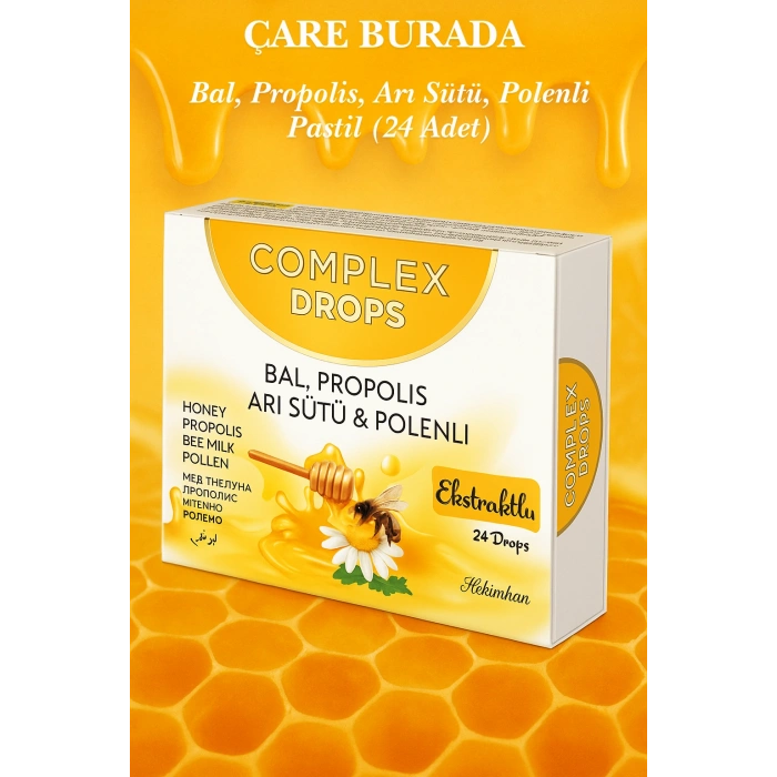 Bal & Propolis & Arı Sütü & Polenli Pastil (24lü)