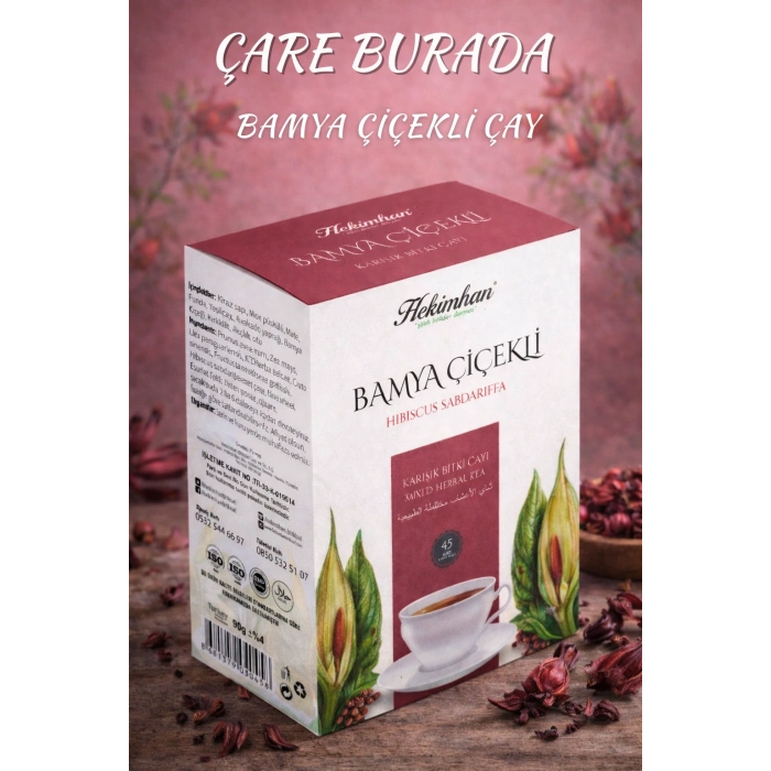 Bamya Çiçekli Karışık Bitki Çayı (45li Süzen Poşet)