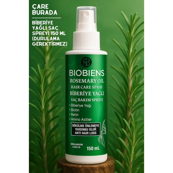 Biobiens - Biberiye Yağlı Saç Spreyi 150 Ml (Biotin & Amino Asitler) (Dökülme Önleyici)