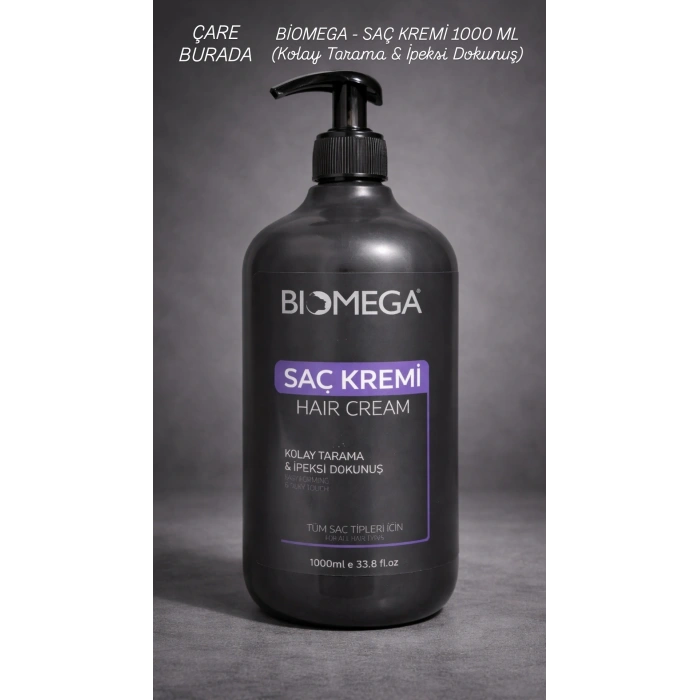 Biomega - Saç Kremi 1000 Ml (Kolay Tarama & İpeksi Dokunuş)