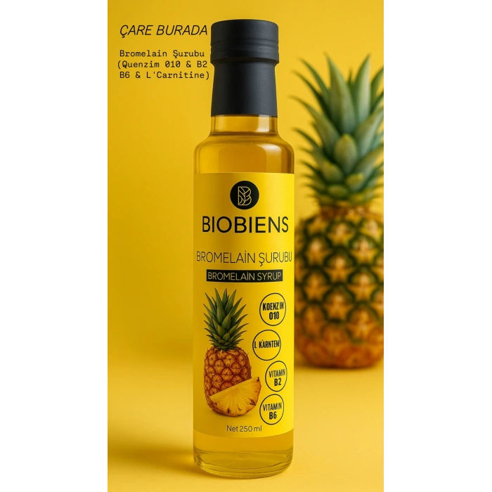 Bromelain Şurubu 250 Ml (Koenzim q10 & B2 & B6 & LCarnitine)