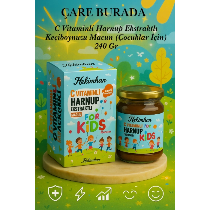 C Vitaminli Harnup Ekstraktlı Keçiboynuzu Macunu 240 Gr (Çocuklar İçin)