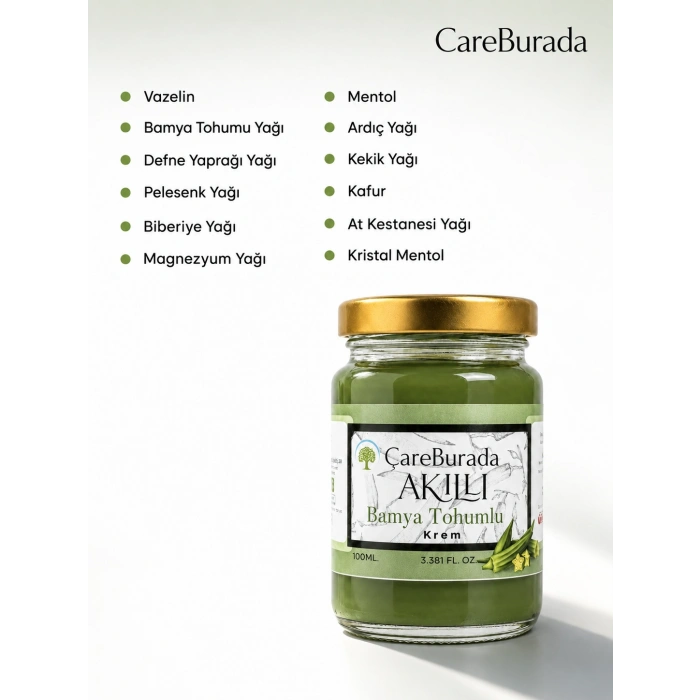 Çare Burada Akıllı Bamya Tohumlu Krem 100 ML x 2li Avantaj Seti