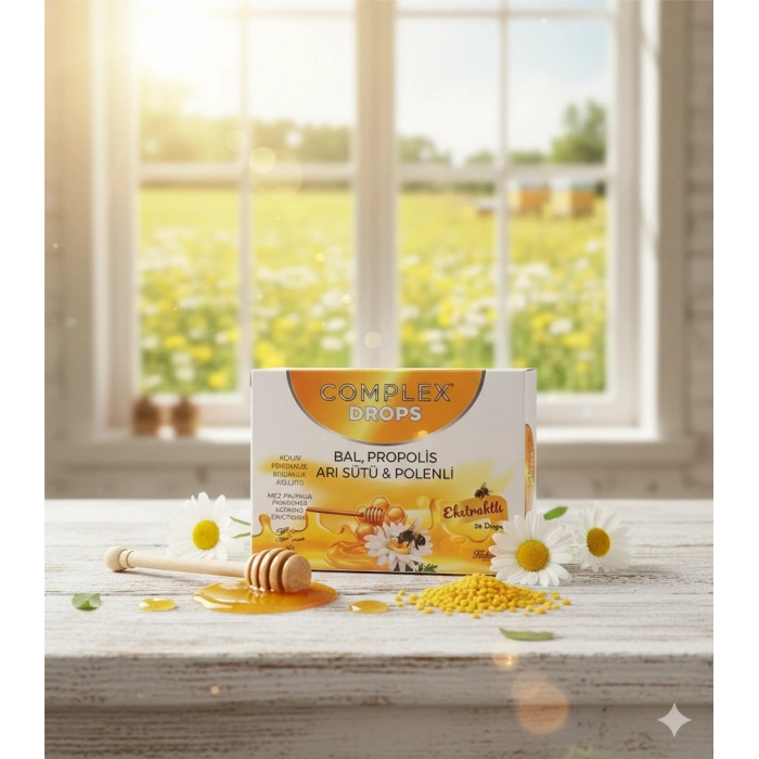 Çare Burada Bal Propolis Arı Sütü Polenli Pastil Complex Drops 24lü 62 gr