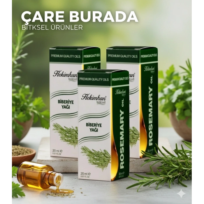Çare Burada Biberiye Yağı 20 Ml 3 Adet