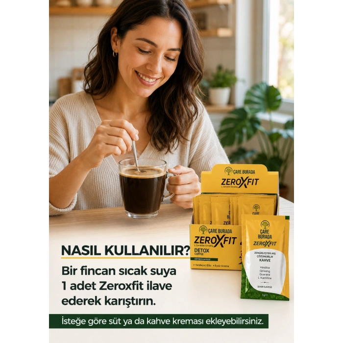 Çare Burada Zeroxfit Detox Coffee 60 Adet (2 Kutu) + 150 Gr Bitkisel Çay Hediyeli Avantaj Seti
