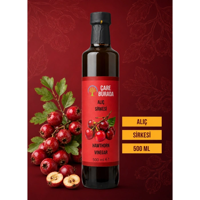 ÇareBurada Alıç Sirkesi 500 ml | Geleneksel Fermente Alıç Sirkesi