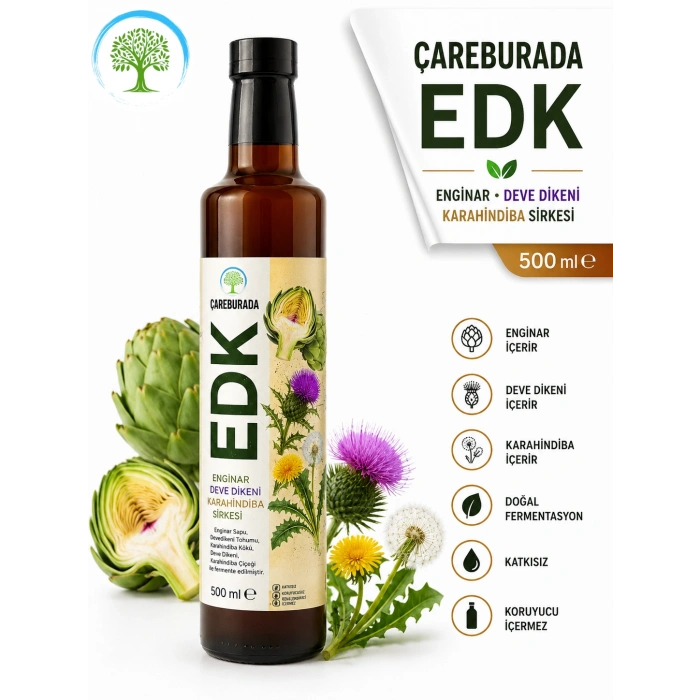 ÇareBurada EDK Sirke 500 ml | Enginar, Devedikeni, Karahindiba