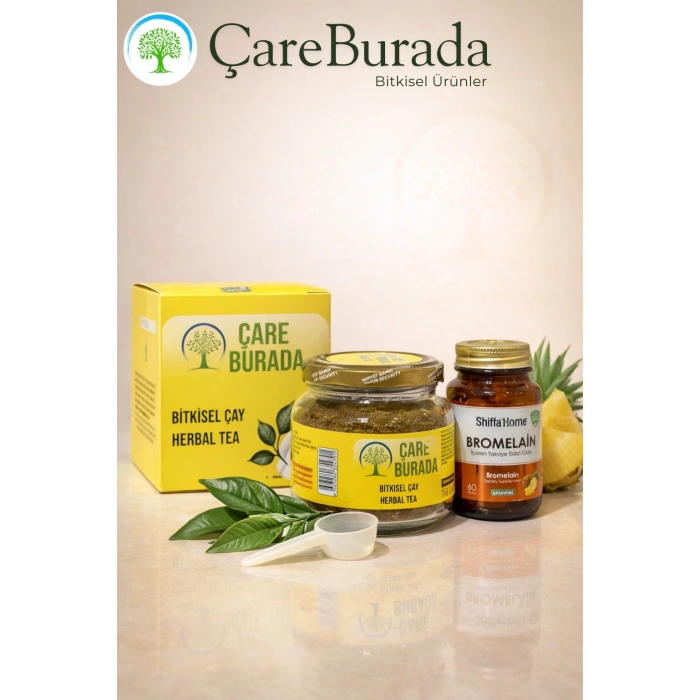 ÇareBurada Form Çay150 g.+ Bromelain 60 Tablets