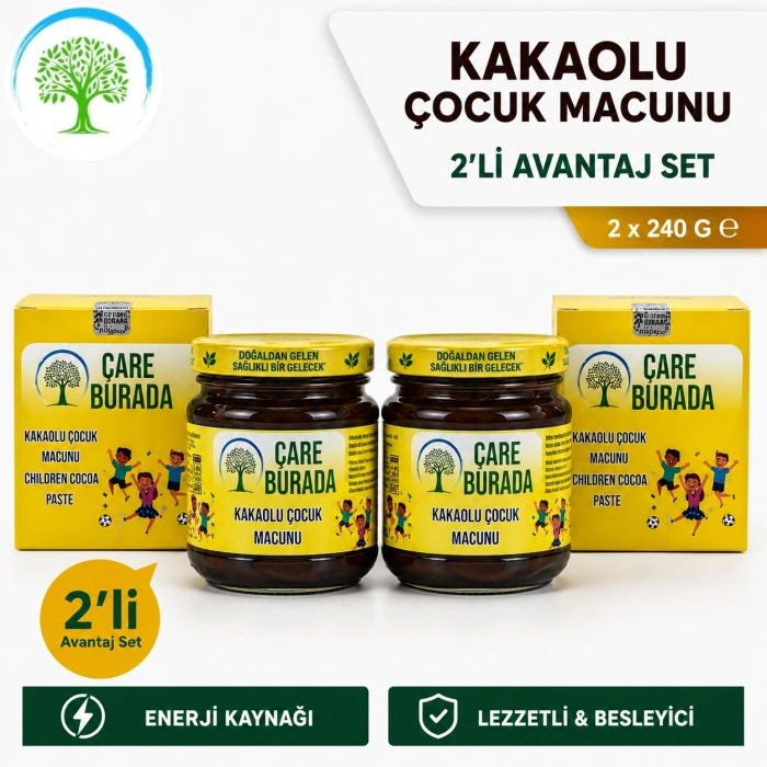 ÇareBurada Kakaolu Çocuk Macunu 240 gr X 2 Adet Avantajlı Paket