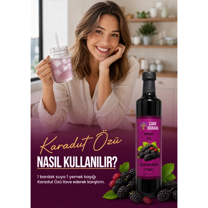 ÇareBurada Karadut Özü 500 ml | Yoğun Karadut Lezzeti