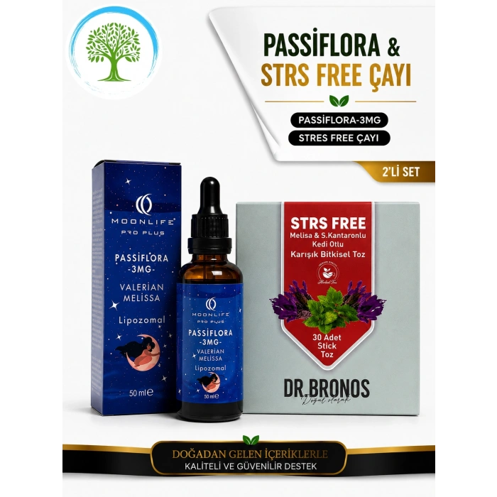 ÇareBurada Moonlife Passiflora & Dr.Bronos Strs Free 30 Stick Bitkisel Toz