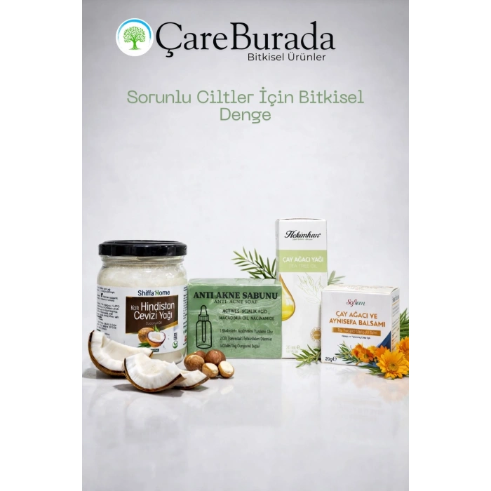 ÇareBurada Sorunlu Ciltler İçin Bitkisel Bakım Seti