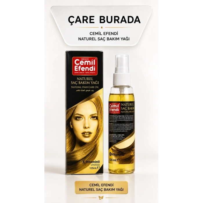 Cemil Efendi Saç Bakım Yağı 125 ml ( E Vitaminli ) - Arındırıcı Bakım, Güçlü Görünüm