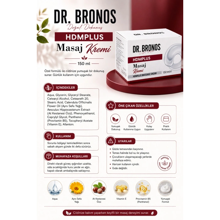 Dr. Bronos - HMDPLUS Masaj Kremi 150 Ml