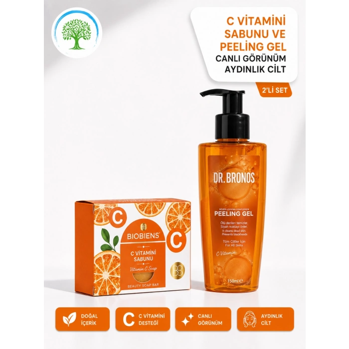 DR.BRONOS C Vitamin Peeling Jel 150 ml & Biobiens C Vitamini Sabun