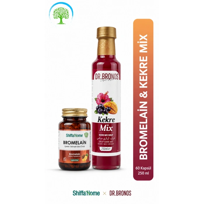 Dr. Bronos Kekre Mix 250 ml & ShiffaHome Bromelain 60 Kapsül İkili Set