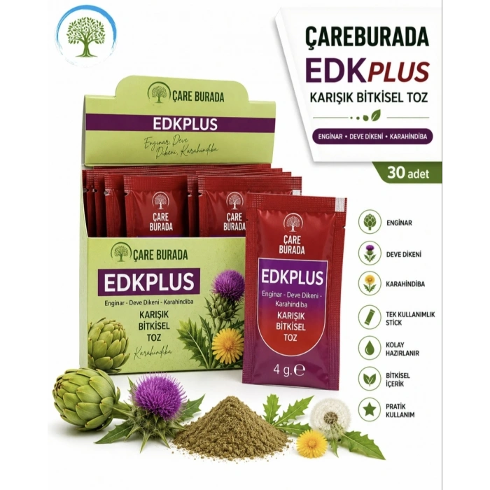 EDKPLUS 30lu Stick Çay (Enginar & Devedikeni & Karahindiba)