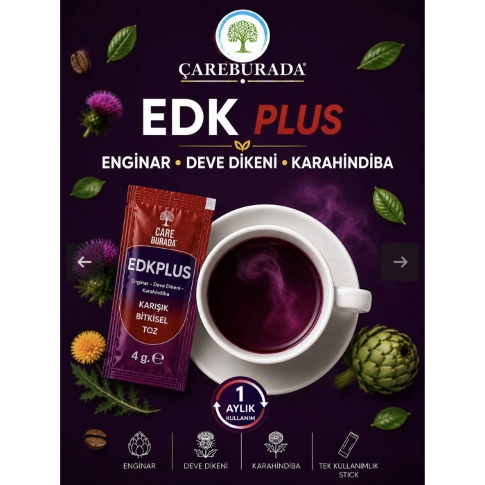 EDKPLUS 30lu Stick Çay (Enginar & Devedikeni & Karahindiba)