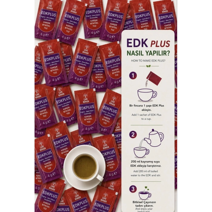 EDKPLUS 30lu Stick Çay (Enginar & Devedikeni & Karahindiba)