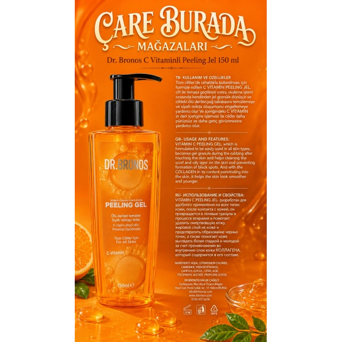 Dr. Bronos - C Vitaminli Peeling Jel 150 Ml