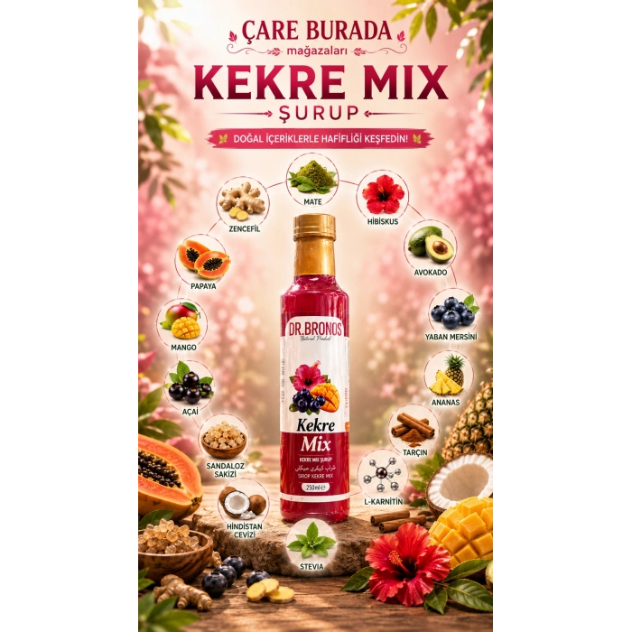 Dr. Bronos - Kekre-Mix Şurup 250 Ml (Mate, Açai, Mango, Papaya, Tarçın..)