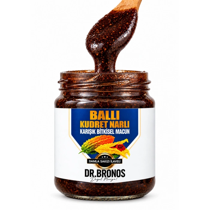 Dr. Bronos Ballı Kudret Narı Macunu – Damla Sakızı İlaveli Karışık Bitkisel Macun