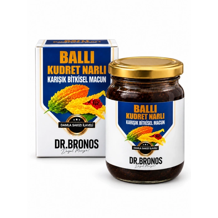 Dr. Bronos Ballı Kudret Narı Macunu – Damla Sakızı İlaveli Karışık Bitkisel Macun