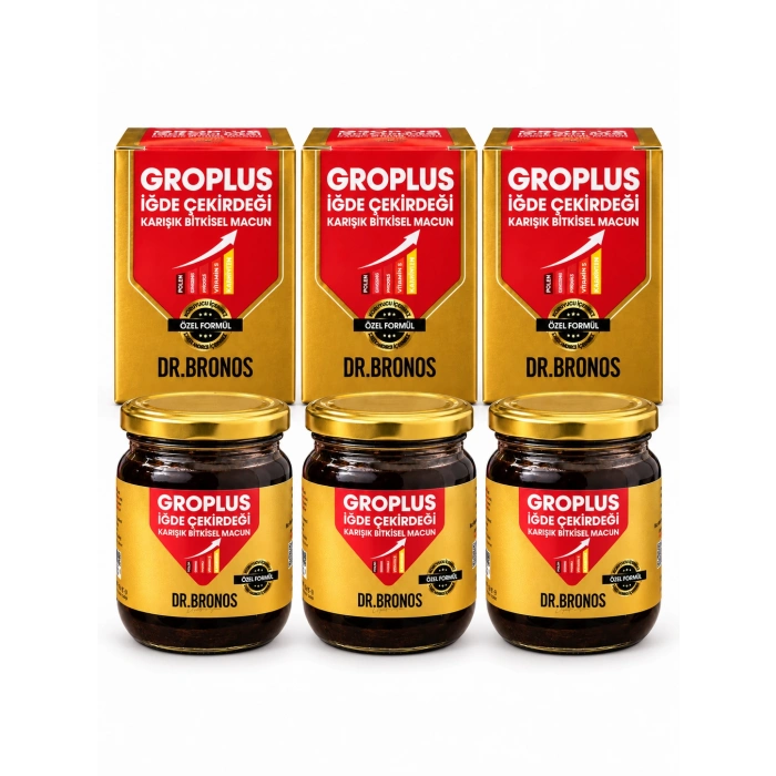 Dr. Bronos Groplus İğde Çekirdeği Karışık Bitkisel Macun 3lü Paket