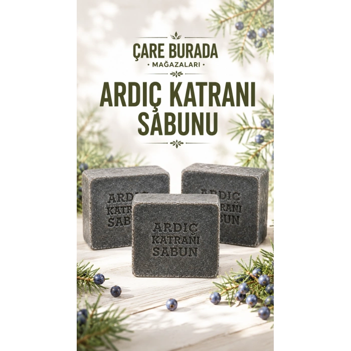 El Yapımı & Doğal Ardıç Katranı Sabunu (3 ADET)