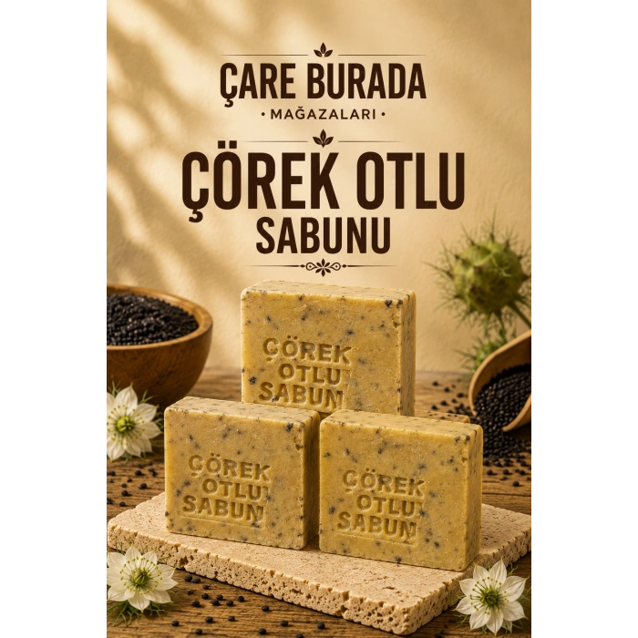 El Yapımı & Doğal Çörek Otu Sabunu (3 ADET)