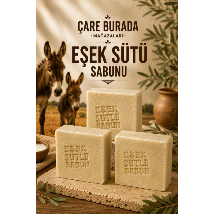 El Yapımı & Doğal Eşek Sütlü Sabun (3 ADET)