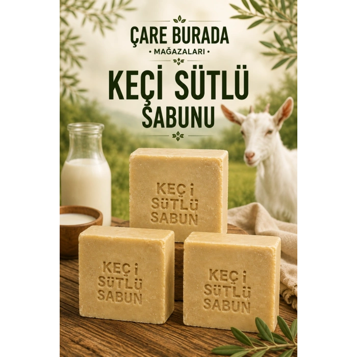 El Yapımı & Doğal Keçi Sütlü Sabun (3 ADET)