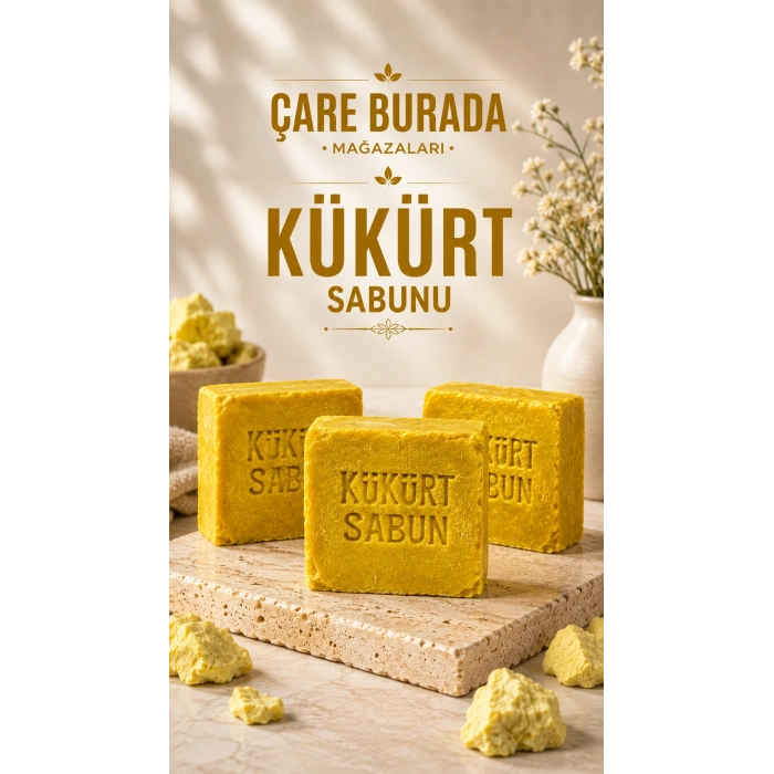 El Yapımı & Doğal Kükürt Sabunu (3 ADET)