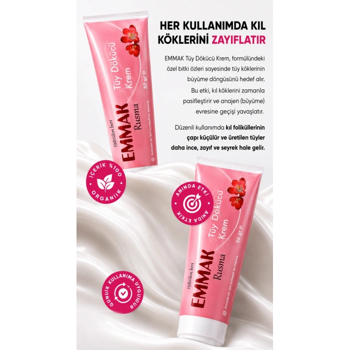 Emmak Rusma - Tüy Dökücü Krem 50 gr 2 Adet