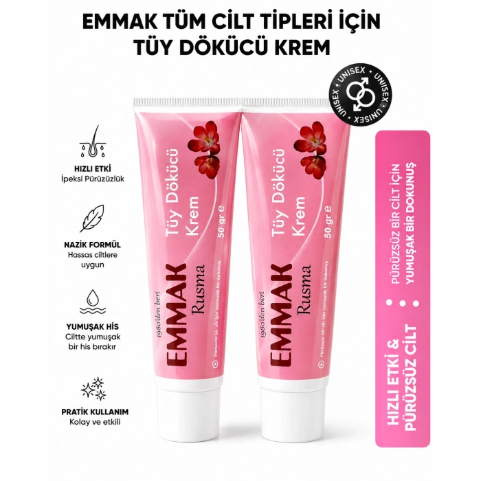 Emmak Rusma - Tüy Dökücü Krem 50 gr 2 Adet