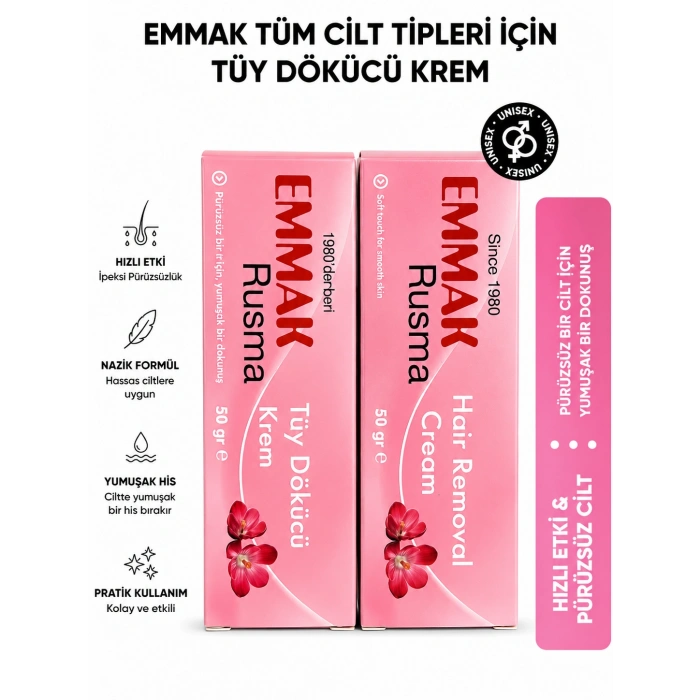 Emmak Rusma - Tüy Dökücü Krem 50 gr 2 Adet