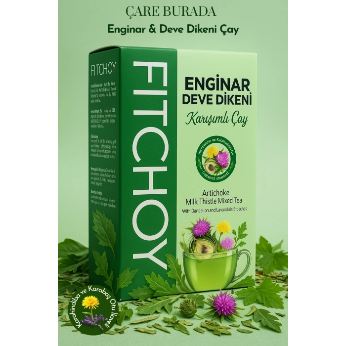 Fitchoy - Enginar & Deve Dikeni Çay 90 gr x 45 Adet (Karabaş Otu ve Karahindiba İlaveli)