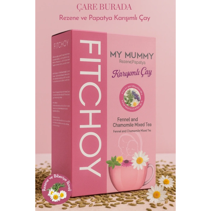 Fitchoy - Rezene & Papatya Çayı 90 gr x 45 Adet (Biberiye İlaveli)