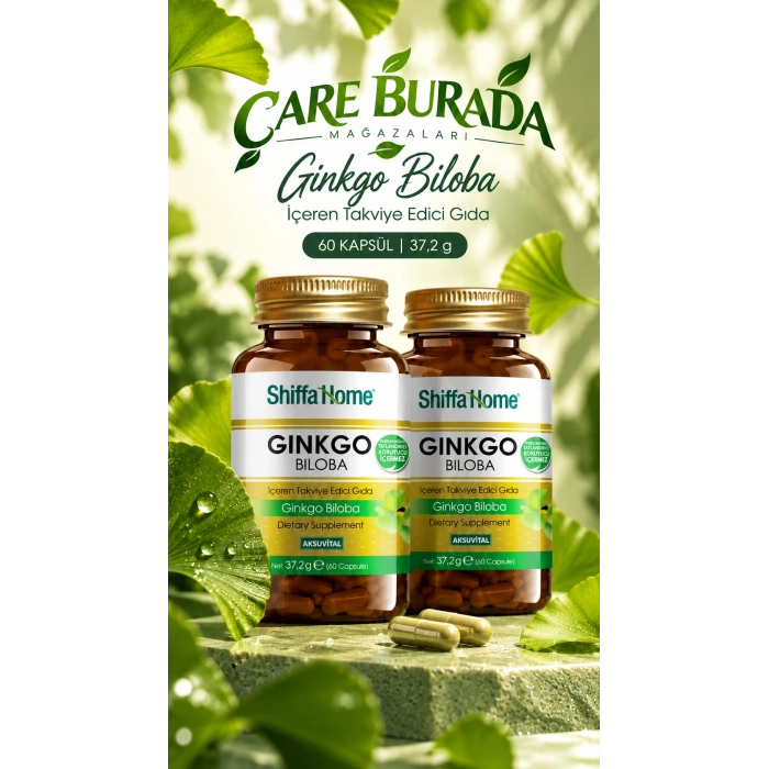 Ginkgo Biloba Kapsül 1000 Mg 60 Kapsül (2 ADET)