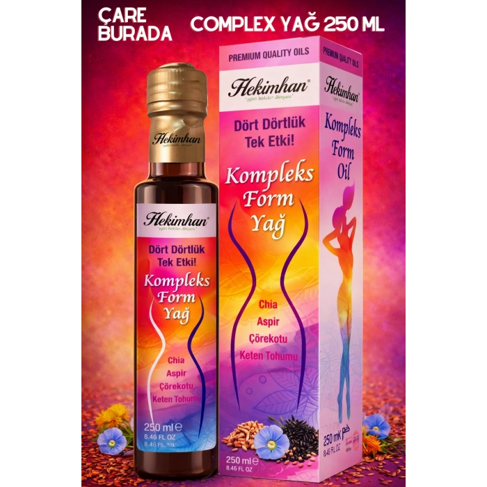 Hekimhan - Complex Form Yağ 250 Ml (Chia & Aspir & Çörekotu & Keten Tohumu)