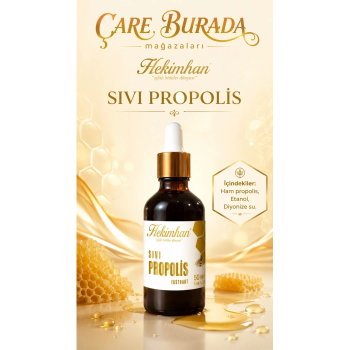 Hekimhan - Sıvı Propolis Ekstrakt 50 Ml (Alkol Bazlı)