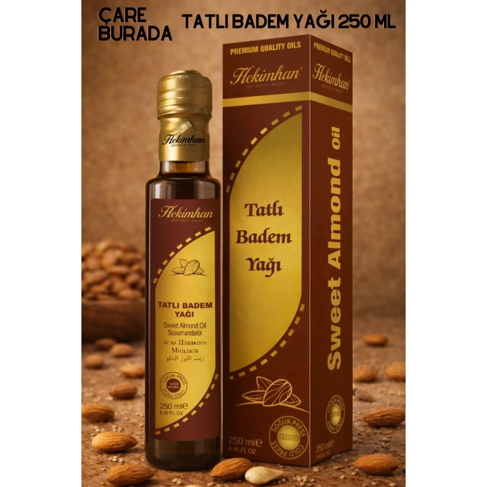 Hekimhan - Tatlı Badem Yağı 250 Ml (Soğuk Sıkım)