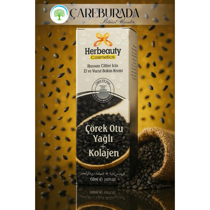 HerBeauty - Çörekotu Yağı &  Kolajen El ve Vücut Bakım Kremi 150 Ml